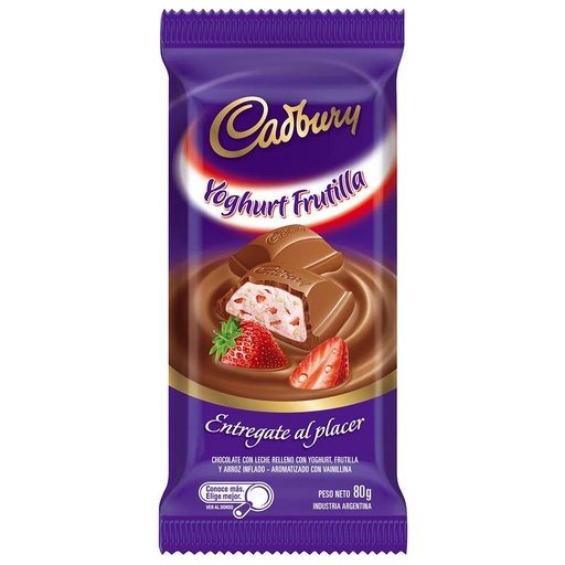 [2129] CHOCOLATE CADBURY YOGHURT FRUTILLA 82 GRAMOS
